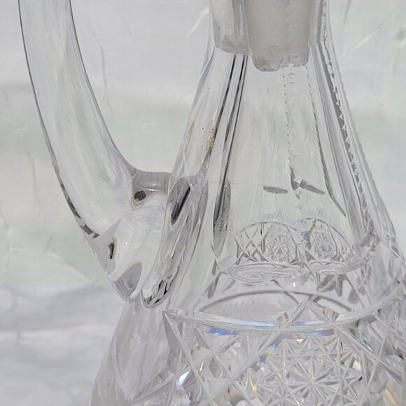 Cut Glass Crystal Cruet Decanter With Stopper - Picture 7 of 14